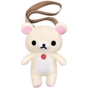 San-X Korilakkuma Soft Plush Pochette/Crossbody/Shoulder Pouch 9" Tall. limited